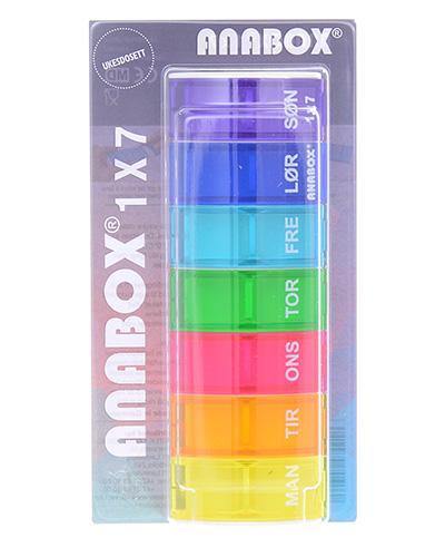 Anabox ukesdosett rainbow 1stk - Mossapotek