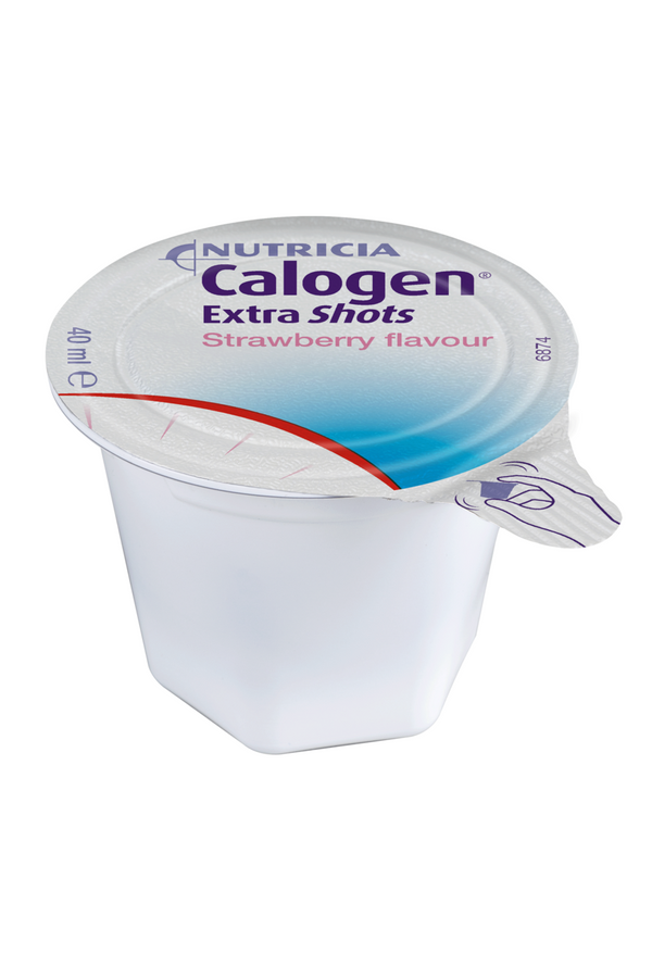 Calogen Extra Shots fettemulsjon jordbær 6x40ml - Apoteket Elgen