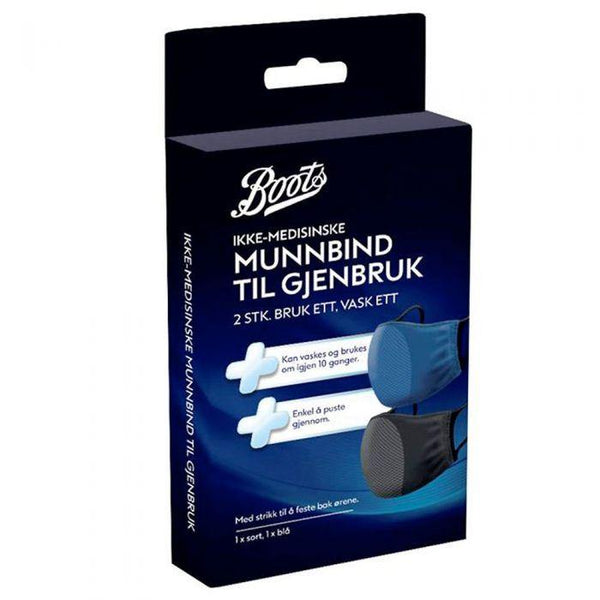 Boots tøymunnbind til gjenbruk 2stk - Mossapotek