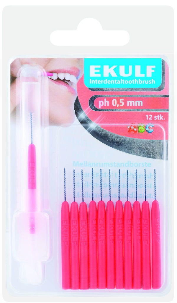 Ekulf ph mellomromstannbørste 0,5mm 12stk - Apoteket Elgen
