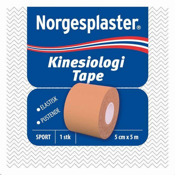 Norgesplaster kinesiologitape beige 5cmx5m 1stk - Apoteket Elgen