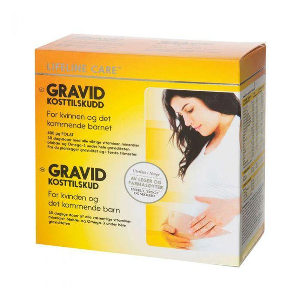Lifeline Care kosttilskudd for gravide, 4x30 tabletter - Apoteket Elgen