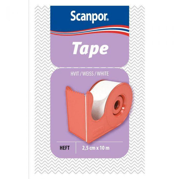 Scanpor 2,5cmx10m m/d hvit - Apoteket Elgen