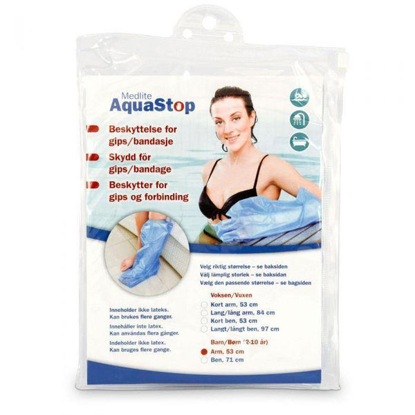 Aquastop dusjbeskytter voksen ben kort - Mossapotek