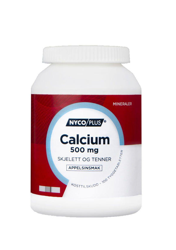 Nycoplus Calcium 500mg tyggetabletter 100stk - Apoteket Elgen