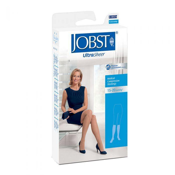 Jobst U Sheer K1 Kne Sort L 1 par - Apoteket Elgen