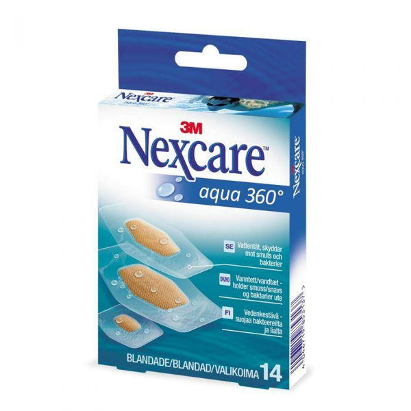 Nexcare Aqua 360 vanntett plaster 14stk - Apoteket Elgen