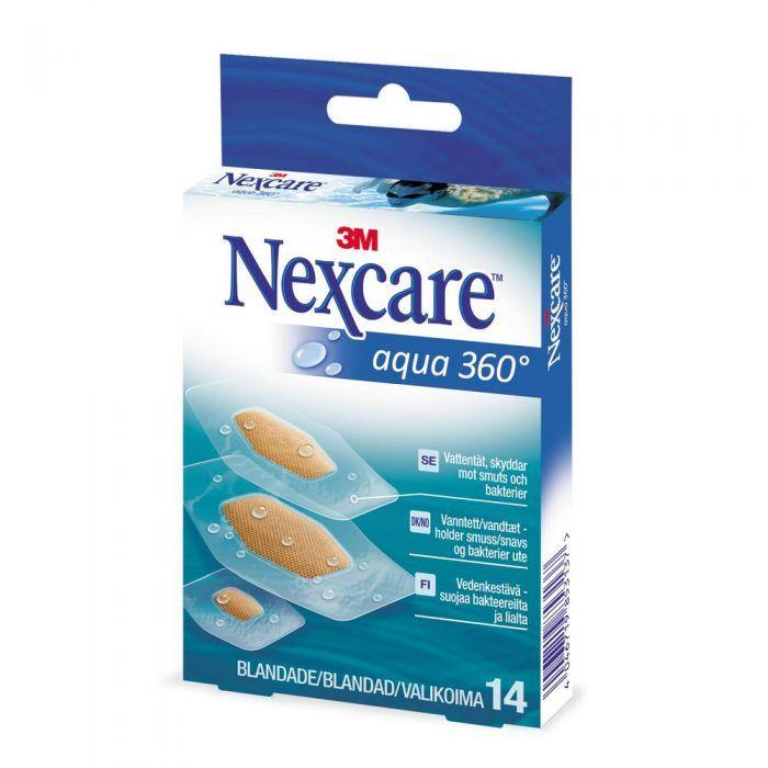 Nexcare Aqua 360 vanntett plaster 14stk - Apoteket Elgen