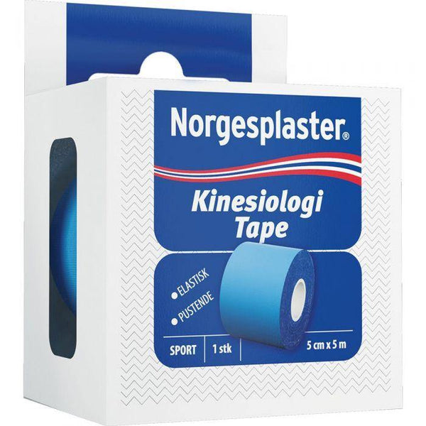 Norgesplaster kinesiologitape blå 5cmx5m 1stk - Apoteket Elgen