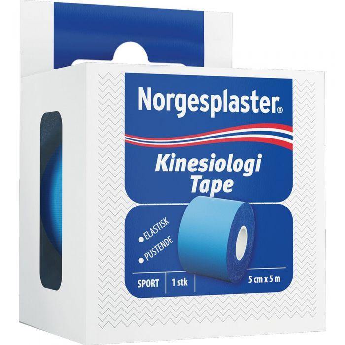 Norgesplaster kinesiologitape blå 5cmx5m 1stk - Apoteket Elgen