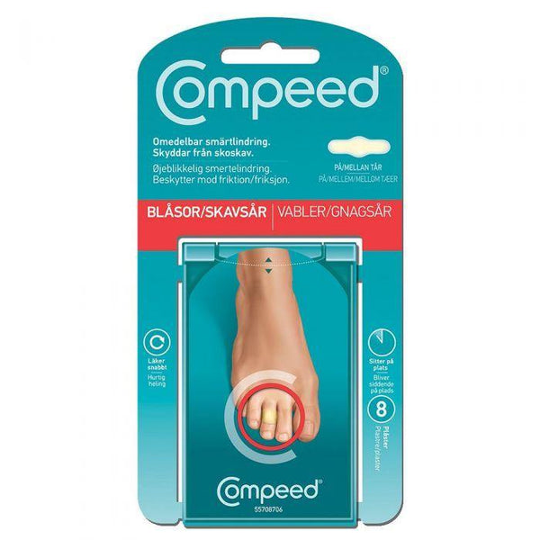 Compeed gnagsårplaster tær 8stk - Mossapotek