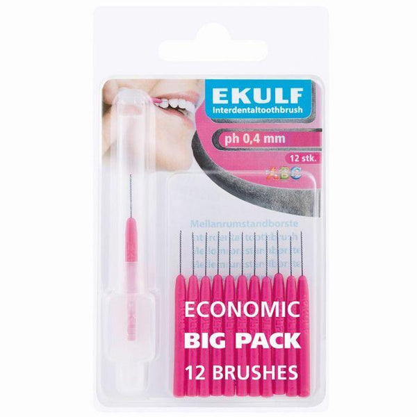 Ekulf ph mellomromstannbørste 0,4mm 12stk - Apoteket Elgen