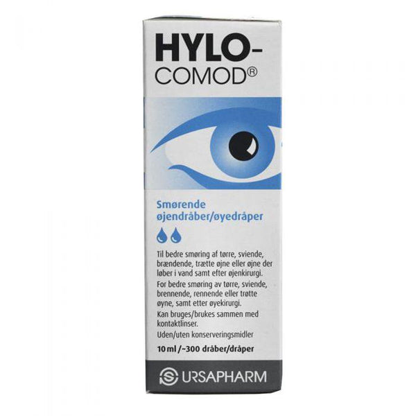 Hylo-Comod øyedråper U/Kons 10ml - Mossapotek