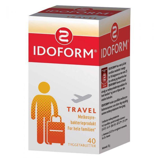 Idoform Travel melkesyrebakterier tyggtabletter 40stk - Mossapotek