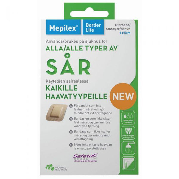 Mepilex Border Lite bandasje 4x5cm 4stk - Apoteket Elgen