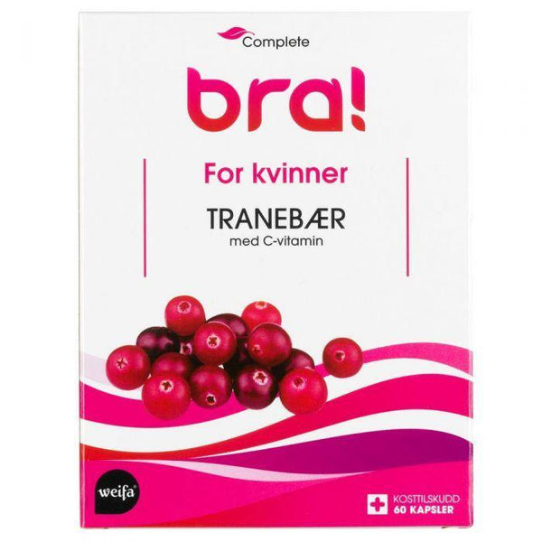 Complete tranebær med C-vitamin kapsler 60stk - Mossapotek