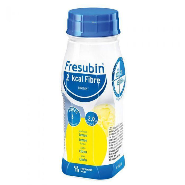 Fresubin 2 kcal Fiber Drink Næringsdrikk Sitron 4X200 ml - Mossapotek