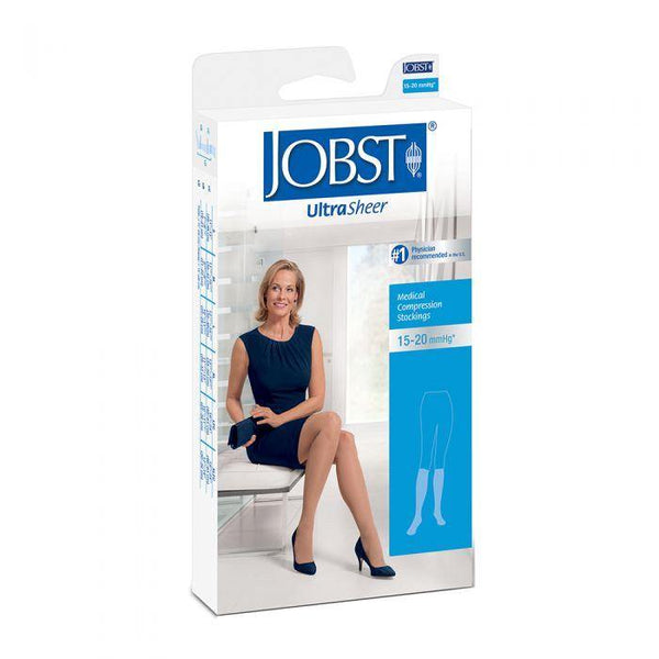 Jobst U Sheer K1 Kne Sort M 1 par - Apoteket Elgen