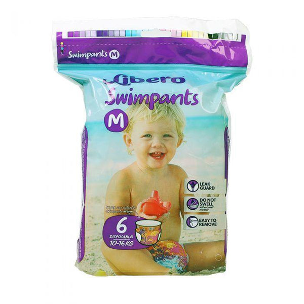 Libero Swimpants M svømmebleier / 10-16kg 6 stk - Apoteket Elgen
