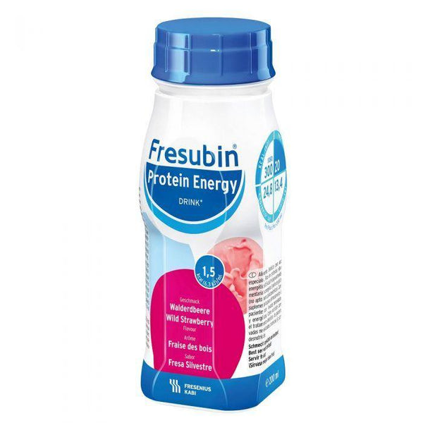 Fresubin Protein Energy Drink Næringsdrikk Jordbær 4x200ml - Mossapotek