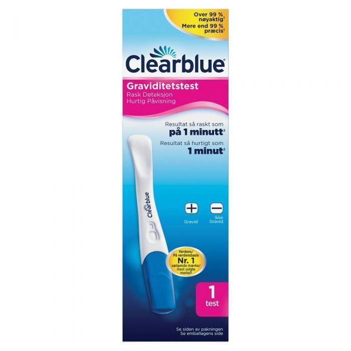 Clearblue Rask Deteksjon graviditetstest 1stk - Apoteket Elgen