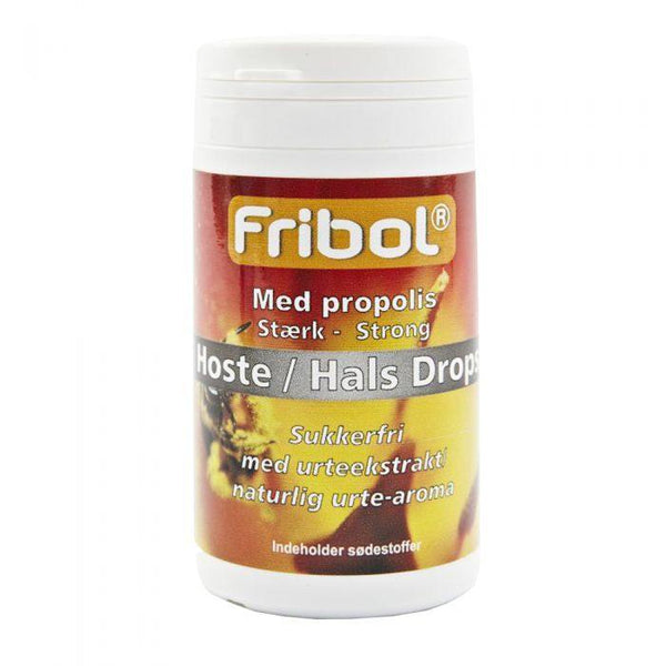 Fribol Hoste/Hals sukkerfrie drops propolis 60g - Mossapotek