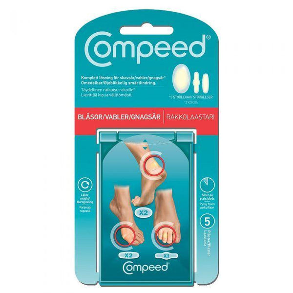 Compeed gnagsårplaster mix 3 størrelser 5stk - Mossapotek