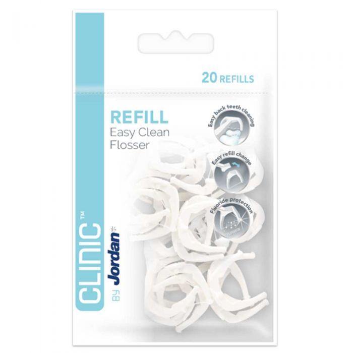 Jordan Clinic Easy Clean Flosser refill 20stk - Apoteket Elgen