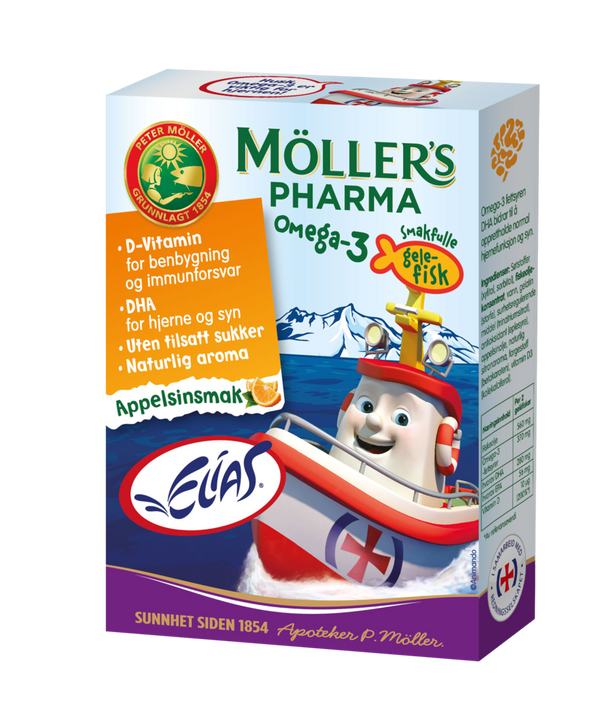 Møllers Pharma Omega-3 gelefisk 36stk - Apoteket Elgen