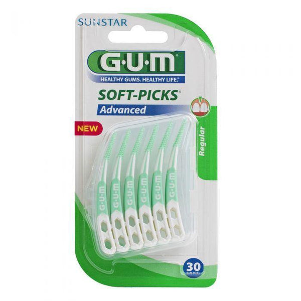 Gum Soft Picks Advanced tannpirkere regular 30stk - Apoteket Elgen