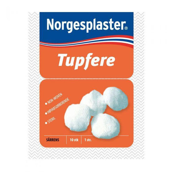 Norgesplaster sterile tupfere 10stk - Apoteket Elgen