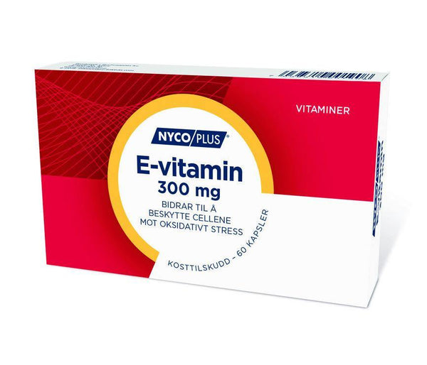 Nycoplus E-vitamin 300 mg kapsler 60stk - Apoteket Elgen