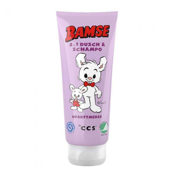 Bamse 2-i-1 dusj og sjampo uten parfyme 200ml - Mossapotek
