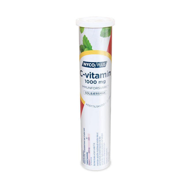 Nycoplus C-vitamin 1000mg brusetabletter solbær 20stk - Apoteket Elgen