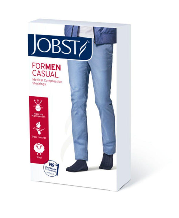 Jobst for Men Casual klasse 1 knestrømpe sort L 1par - Mossapotek