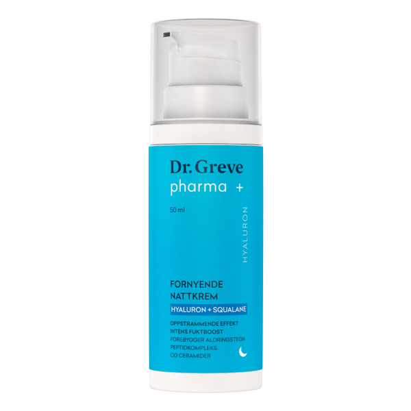 Dr. Greve pharma Hyaluron + Squalane Fornyende Nattkrem 50 ml