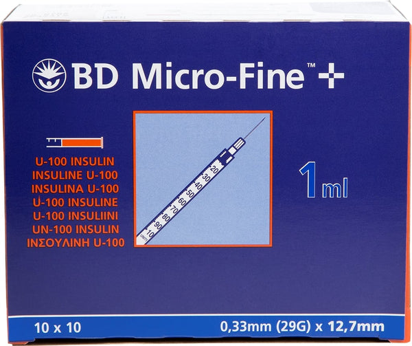 BD Microfine 1ml sprøyter 0,33x12,7mm 100stk