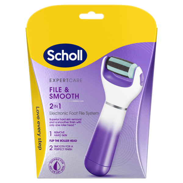 Scholl File & Smooth 2-i-1 elektronisk fotfil 1stk