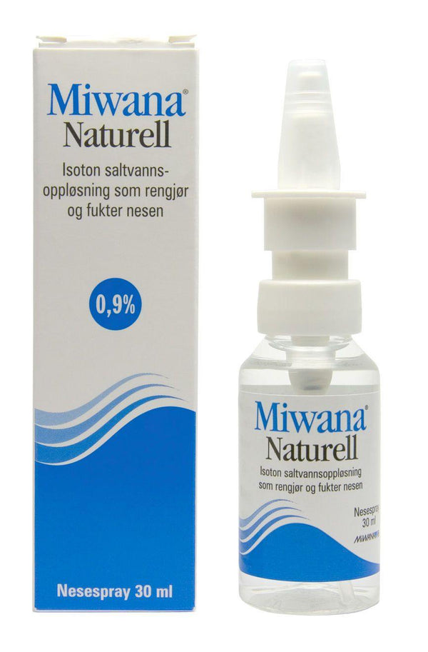 Miwana saltvann nesespray 0,9% naturell 30ml - Apoteket Elgen