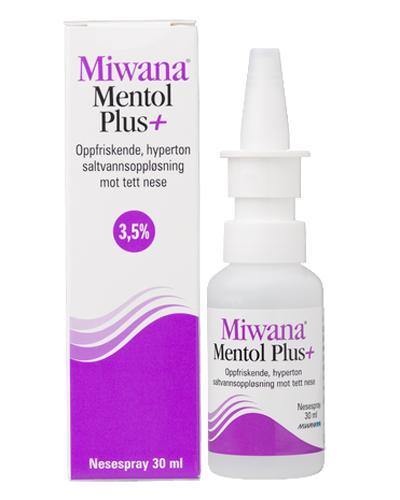 Miwana Plus 3,5% saltvann nesespray mentol 30ml - Apoteket Elgen