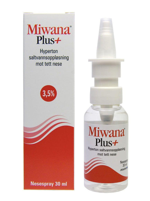 Miwana Plus 3,5% saltvann nesespray naturell 30ml - Apoteket Elgen