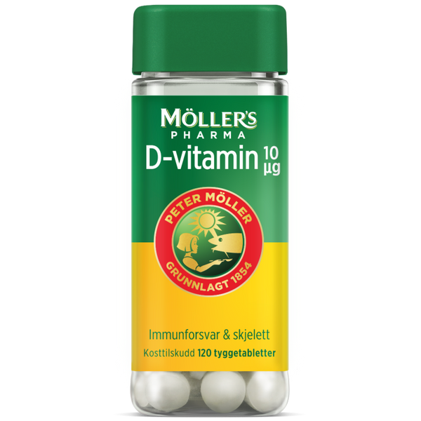 Møllers Pharma D-vitamin 10µg tyggetabletter