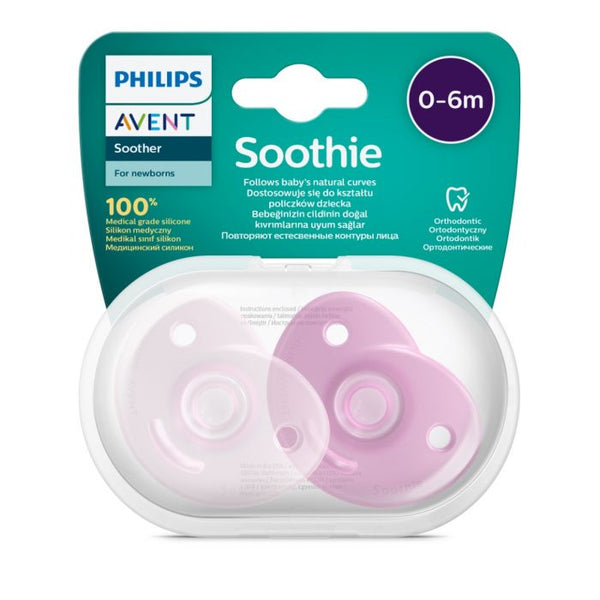 Avent soothie heart smokk 0-6mnd, pink