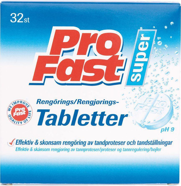ProFast Super rengjøringstabletter 32stk - Apoteket Elgen