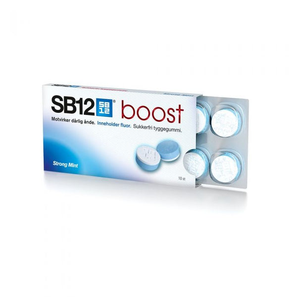SB12 boost tyggegummi strong mint 10stk