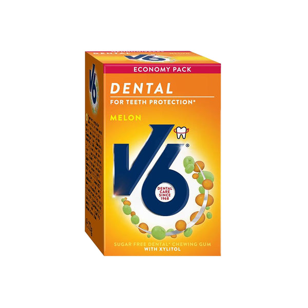 V6 Dental Care tyggegummi melon 50stk