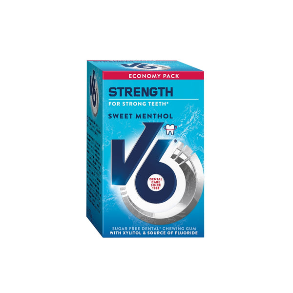 V6 Strength tyggegummi sweet menthol 50stk